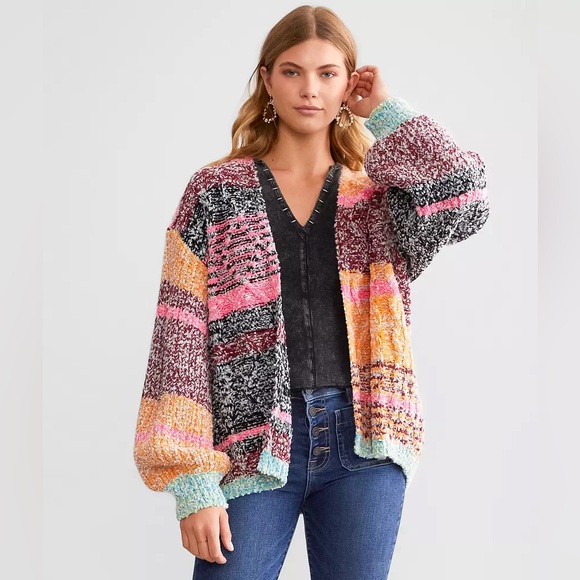 En Merci Cardigan Sweater - multicolor- size medium. NWOT - Picture 4 of 6